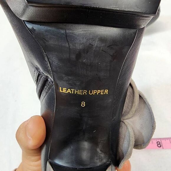 Kelsi Dagger Size 8 Rosabella Platform Ankle Booties w/Suede Gray Roses Leather - Picture 13 of 15